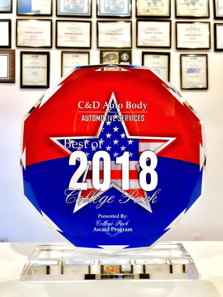 C&D Auto Body award and certification - image 1