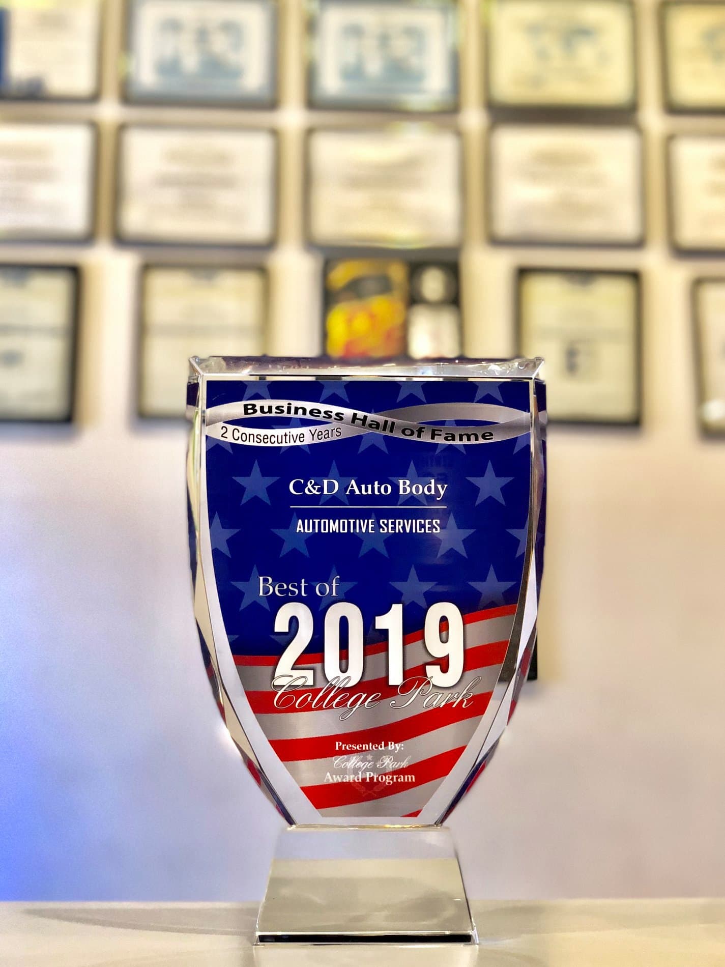 C&D Auto Body award and certification - image 2