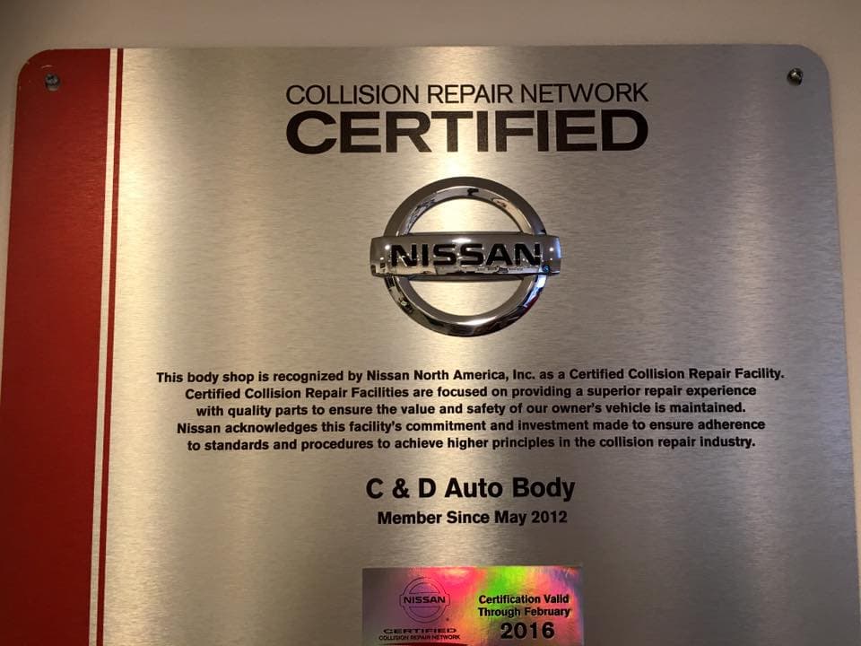 C&D Auto Body award and certification - image 5